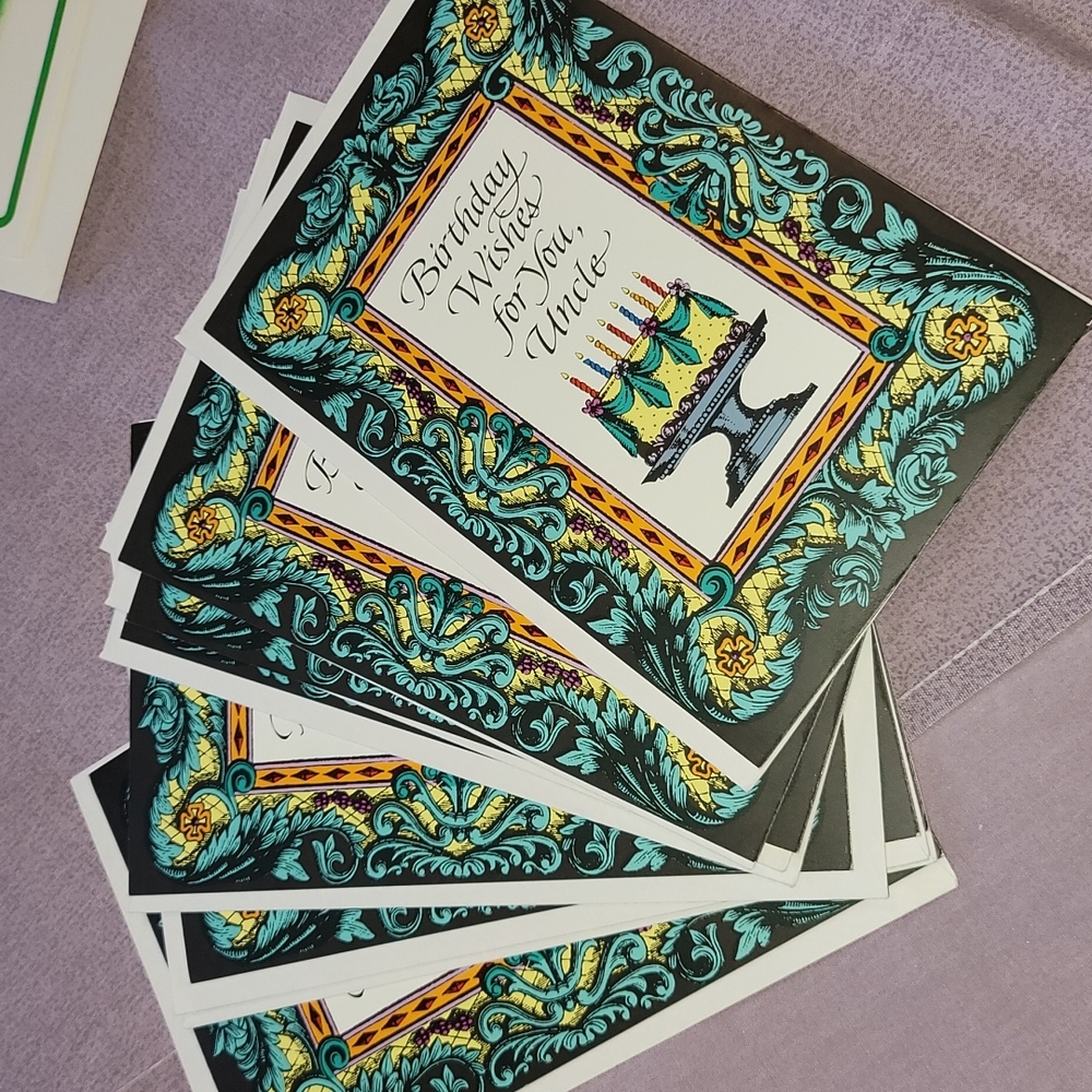 Set of 8 Happy Birthday Uncle Greeting Cards